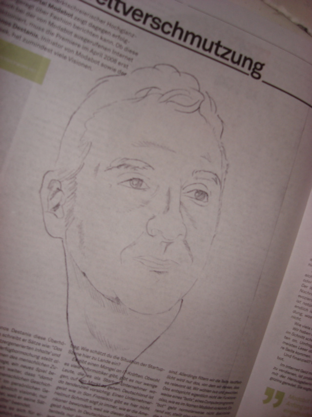 Panos Destanis in Debug 0102/08, Zeichnung: Jan Joswig