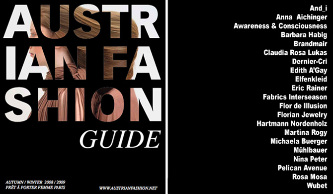 Austrian Fashion Guide 2: Autumn/Winter 2008/2009