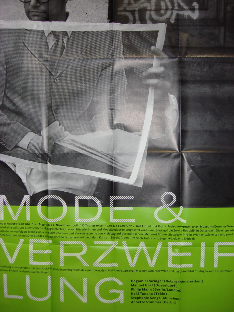 Mode und Verzweiflung, Ausstellungsfolder und Plakat