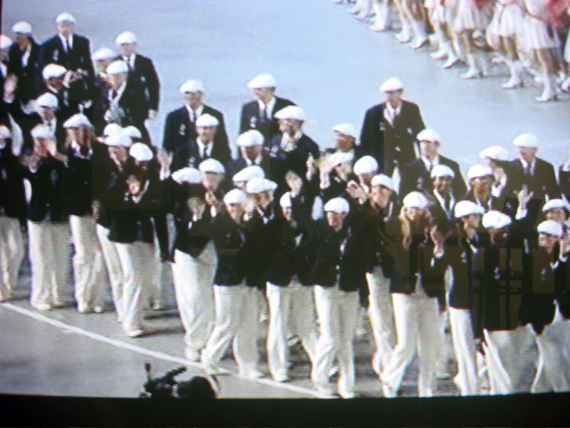 olympisches Team beim Einzug in Peking, Screenshot Live TV 8.8.08