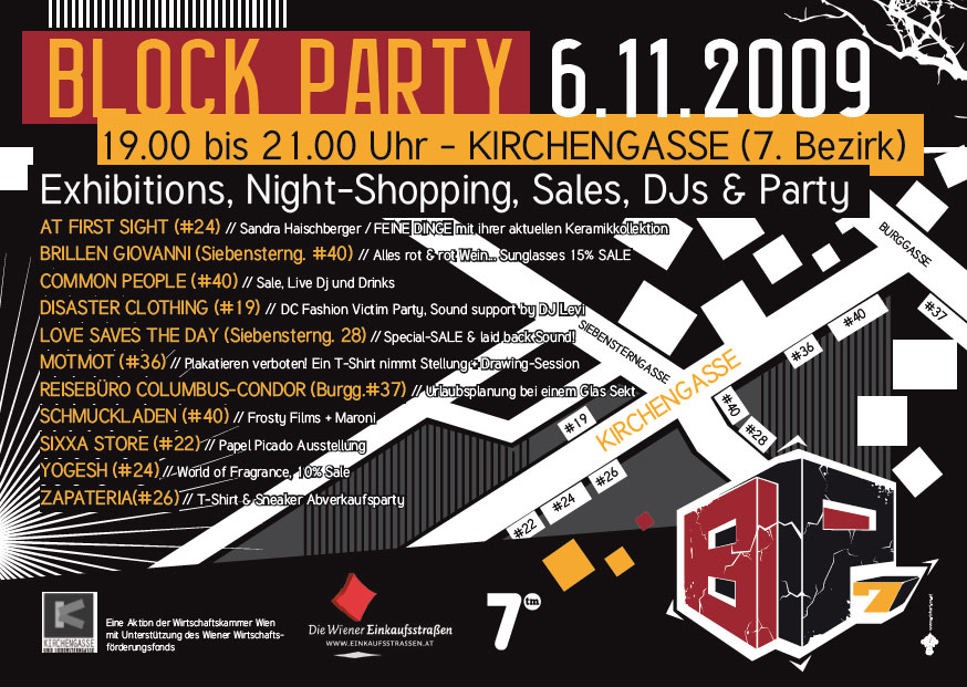 Blockparty in der Kirchengasse, 6.11.09 Blockparty in der Kirchengasse, 6.11.09