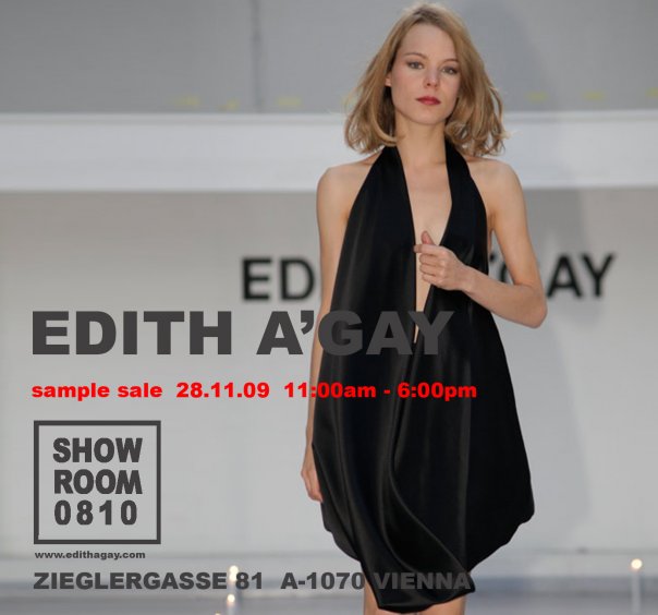 Sample Sale Edith A'Gay, 28.11.09 Sample Sale Edith A'Gay, 28.11.09