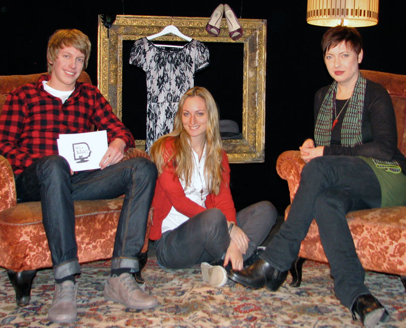 v.l.n.r.: Moderator AndiBerger, CvD KathiLehner, Michaela Amort (Tschilp), Foto: we.blog