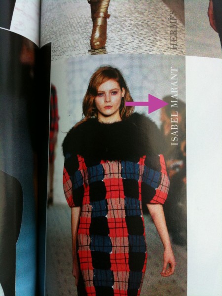 Marni, FW 2011, fälschlicherweise als Isabel Marant bezeichnet (Flair Magazin, Juli/August 2011)