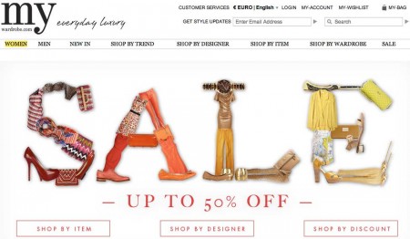 Online Sale SS2012, Screenshot, MyWardrobe.com
